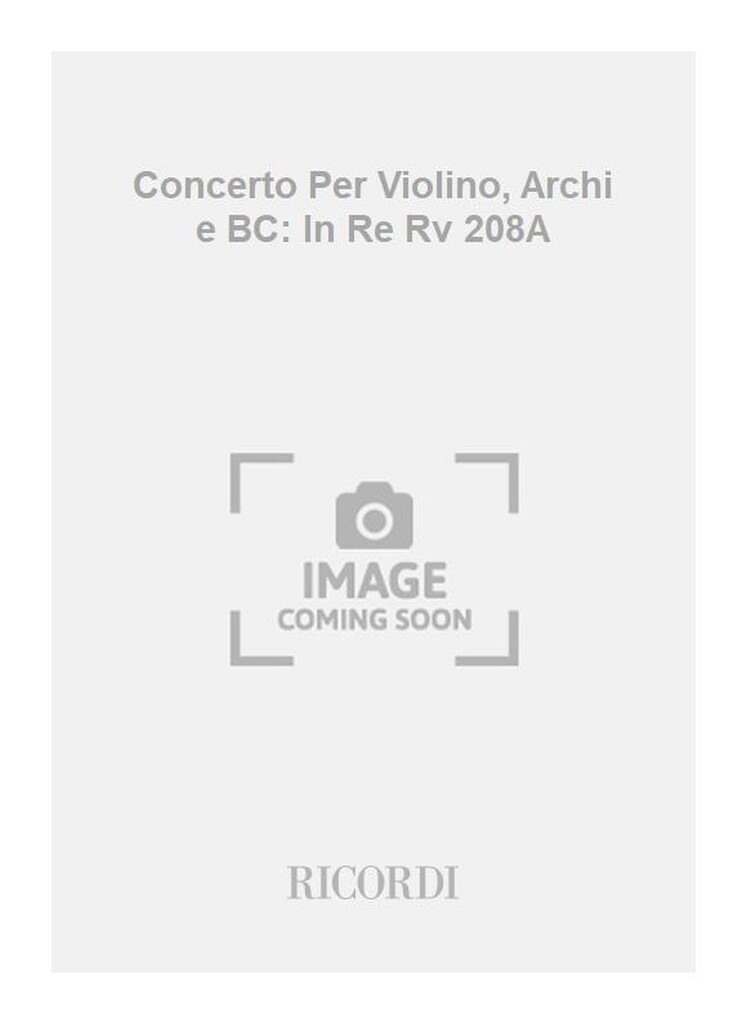 Concerti Per Vl., Archi E B.C.: